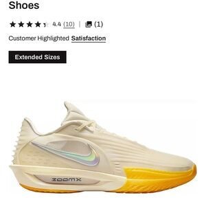 Nike GT Cut 3 Turbo Men's Cream and Yellow ZoomX Shoes